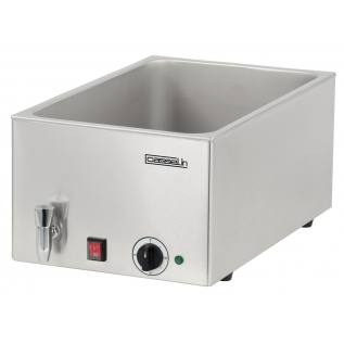 Bain-marie with drain tap