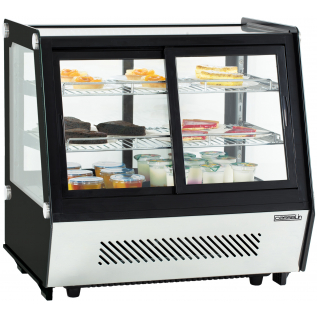 Refrigerated display case double sliding doors 125L