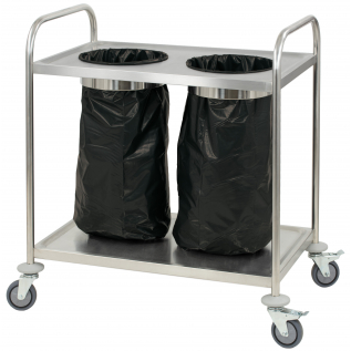 Garbage bag holder stainless trolley
