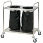Garbage bag holder stainless trolley