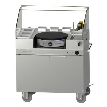 Electritrische crepe maker trolley 40 - verrijdbaar