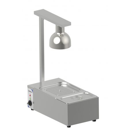 Verwarmd snij-station met bain marie