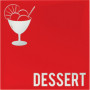 Carte des desserts Moderne rouge 4 vues