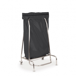 Grade B - Porte sac poubelle inox 110L