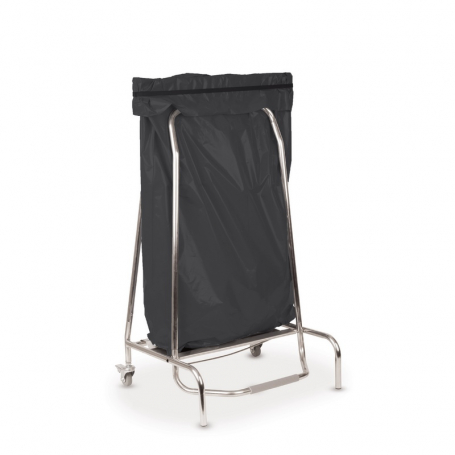 Grade B - Porte sac poubelle inox 110L