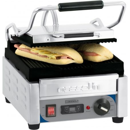 Grade B - Grill Panini Petit Premium Rainurée - Rainurée avec minuteur