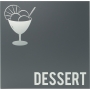 Carte des desserts Moderne gris 2 vues