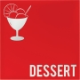 Carte des desserts Moderne rouge 4 vues