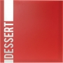 Carte des desserts Tendance rouge 2 vues