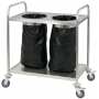 Garbage bag holder stainless trolley