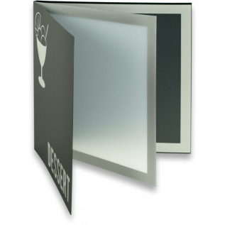 Carte des desserts Moderne noir 4 vues