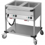 Grade A - Chariot bain-marie à eau 2 x GN 1/1