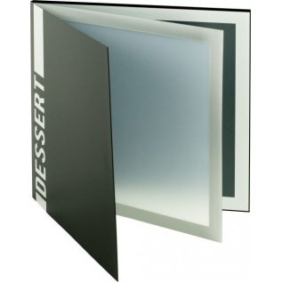 Carte des desserts Tendance noir 4 vues