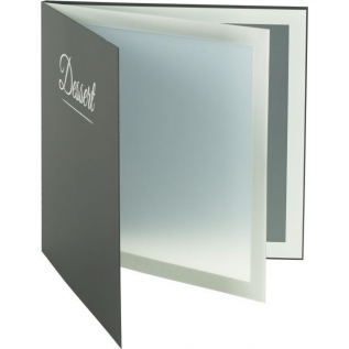 Carte des desserts Classique noir 4 vues