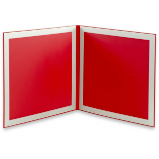 Carte des desserts Classique rouge 2 vues