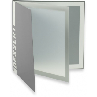 Carte des desserts Tendance gris 4 vues