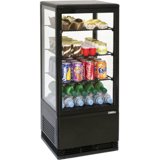 Mini vetrina refrigerata positiva 78L Nera