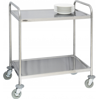 Stainless steel trolley 2 shelves