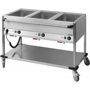 Bain-marie  візок води нагрівають 3 х GN 1/1