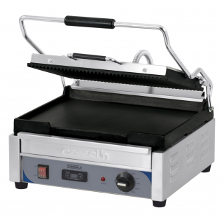 Contact grill Premium large grooved - smooth with timer